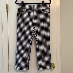 Black & White Gingham Cropped Pant